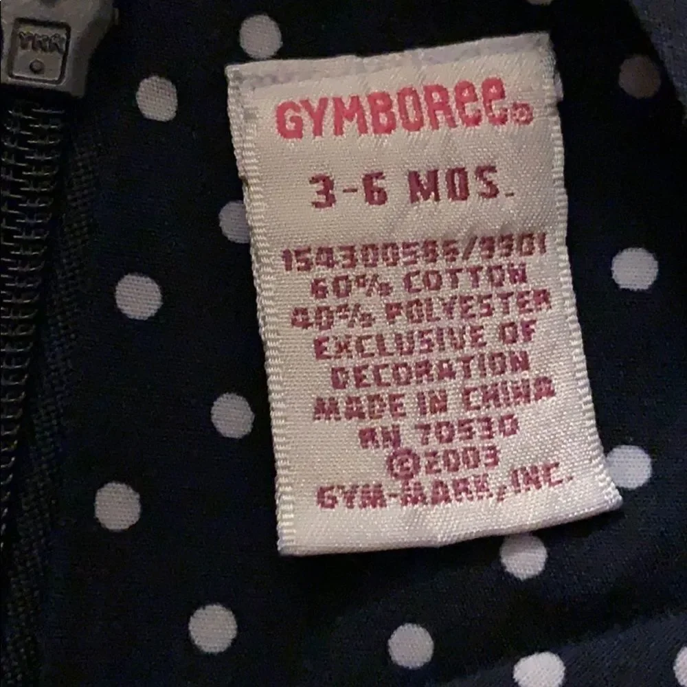 Gymboree blue white polka dot dress 3-6 mo